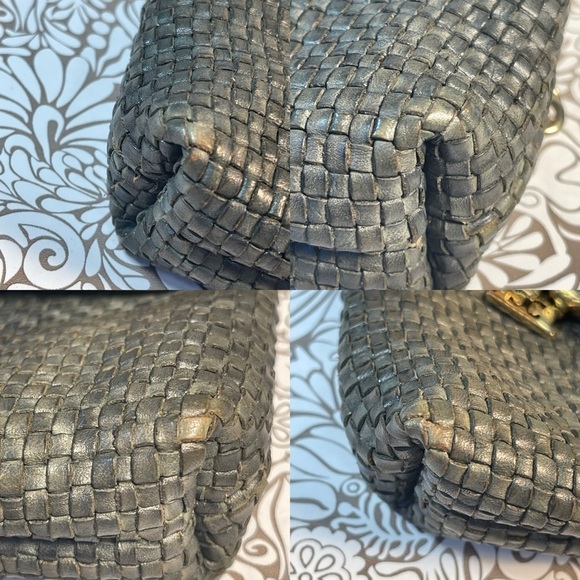 Escada Woven Leather Fold-Over Clutch 80% Off Est. - Picture 13 of 16